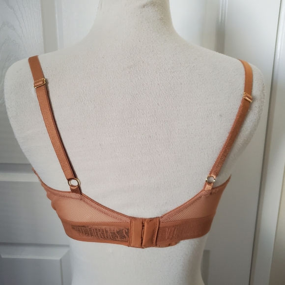 Victoria's Secret Very Sexy Push Up Underwire Tan Lace Bra Women's 36D - Picture 7 of 15